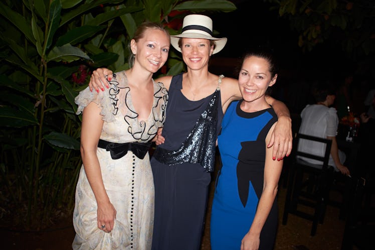 More wedding guests, W contributors Anna Bauer, Karen Kaiser, and Bridget Fleming.