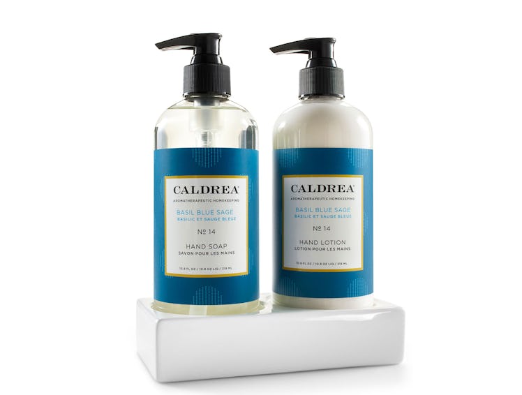 Caldrea Ceramic Sink Set, $32, [caldrea.com](http://www.caldrea.com/product/Mandarin-Vetiver-Ceramic...