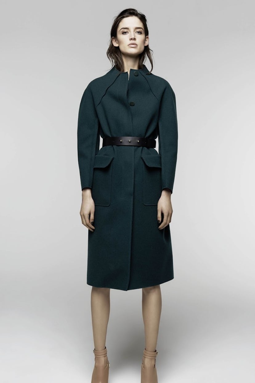 __Nina Ricci Pre-Fall 2014__
"I’d love to add this beautifully structured, emerald green coat ...