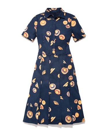 My mother will inevitably ask if I am going to wear a dress to Sunday lunch. This hat-printed dress ...