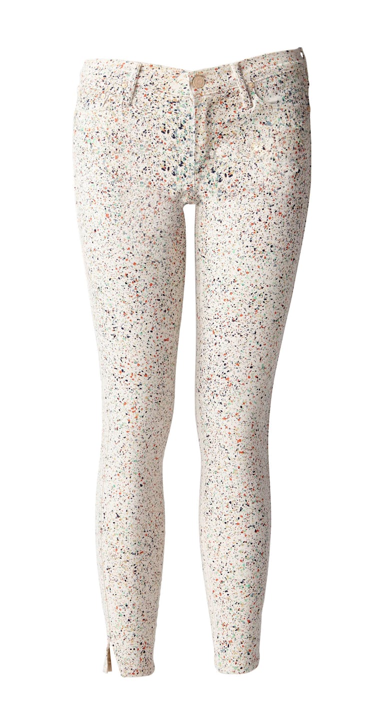 No celebratory confetti required with these festive jeans.   
  
*Mother printed jeans, $198, [mothe...