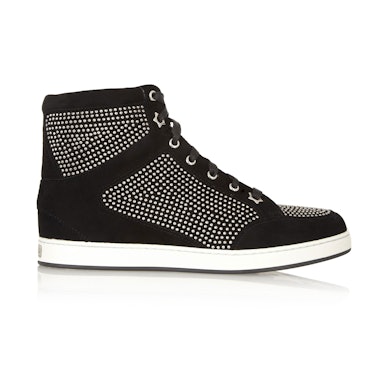 Jimmy Choo Tokyo studded suede high-top sneakers, $1095, [netaporter.com](http://www.net-a-porter.co...