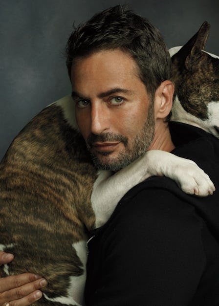 Marc Jacobs with his dog Neville, in New York.