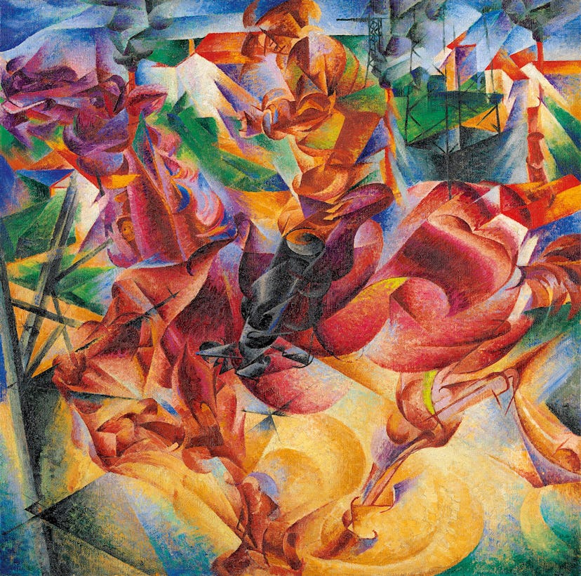 Umberto Boccioni's *Elasticity*, 1912. Photograph courtesy of Museo del Novecento and the Guggenheim...