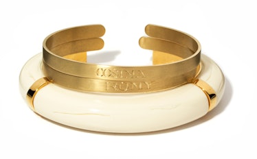 Aurélie Bidermann gold engraved bangles