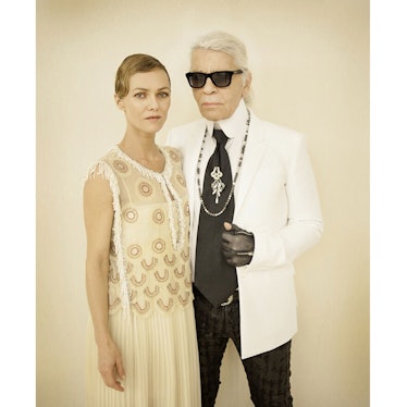 Vanessa Paradis and Karl Lagerfeld