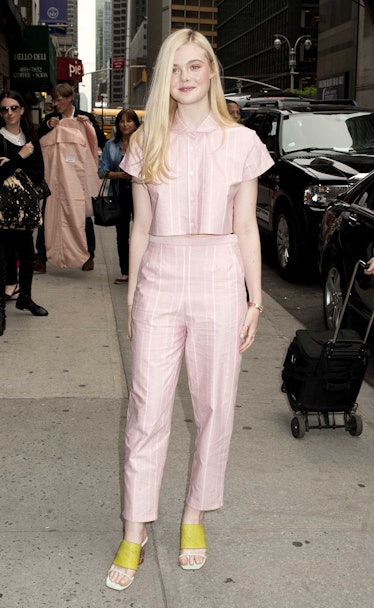 Elle Fanning at The Late Show