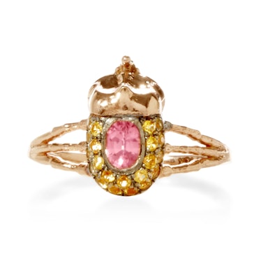Daniela Villegas 18k pink gold and sapphire ring