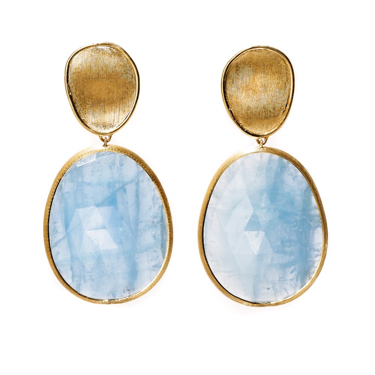 Marco Bicego gold and aquamarine earrings