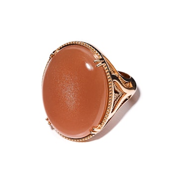 Tacori gold and peach moonstone ring