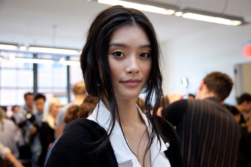 Backstage at Michael Kors Spring 2015