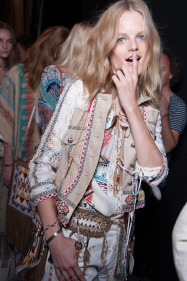 Backstage at Etro Spring 2015