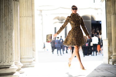 Giovanna Battaglia at Paris Fashion Week Spring 2015 Day 4