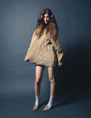 “Sweater Girl” photographed by Claudia Knoepfel & Stefan Indlekofer, styled by Alex White; W Magazin...