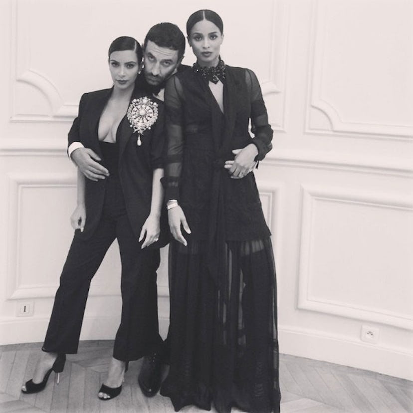 Kim Kardashian, Riccardo Tisci, and Ciara