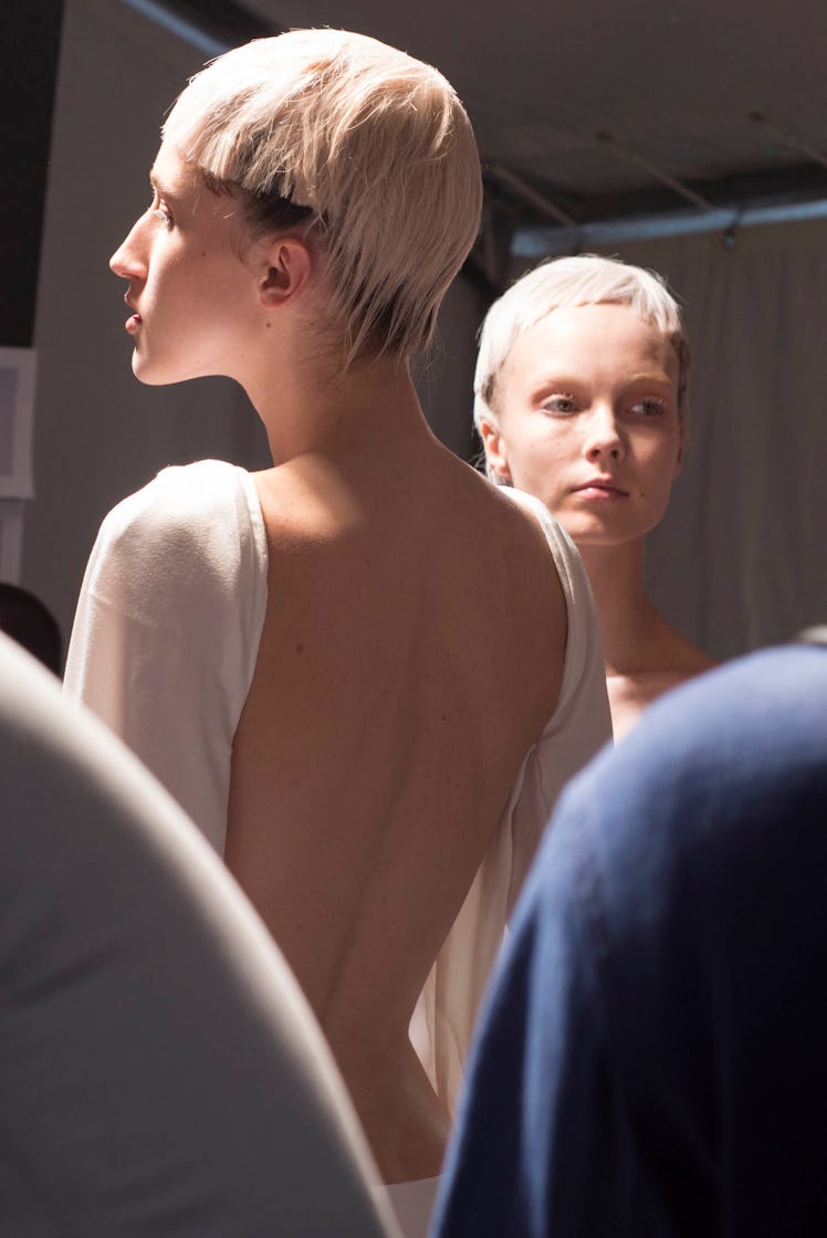 Backstage at Haider Ackermann Spring 2015