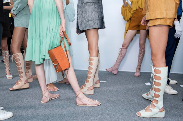 Backstage at Chloé Spring 2015