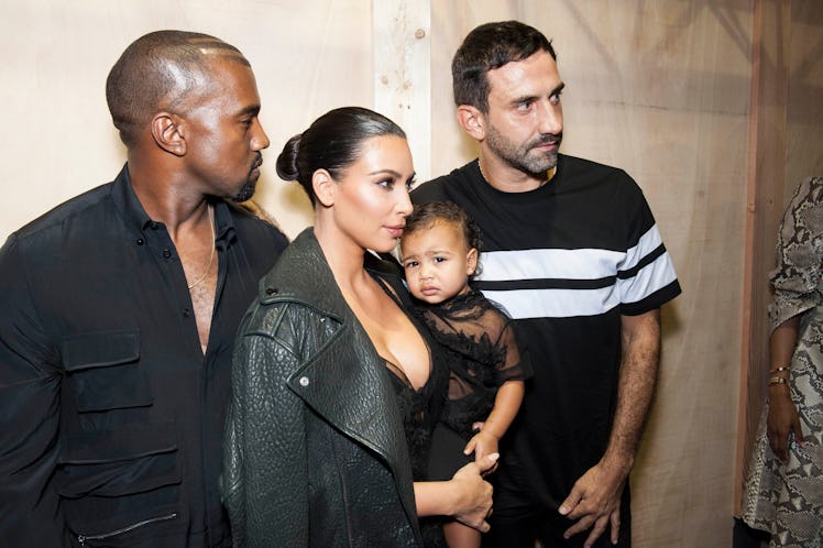 Backstage at Givenchy Spring 2015 with Kanye West, Kim Kardashian, and Riccardo Tisci