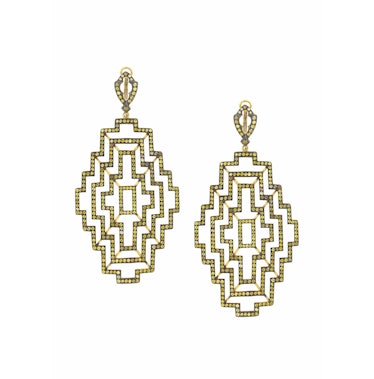 Loree Rodkin gold and diamond earrings