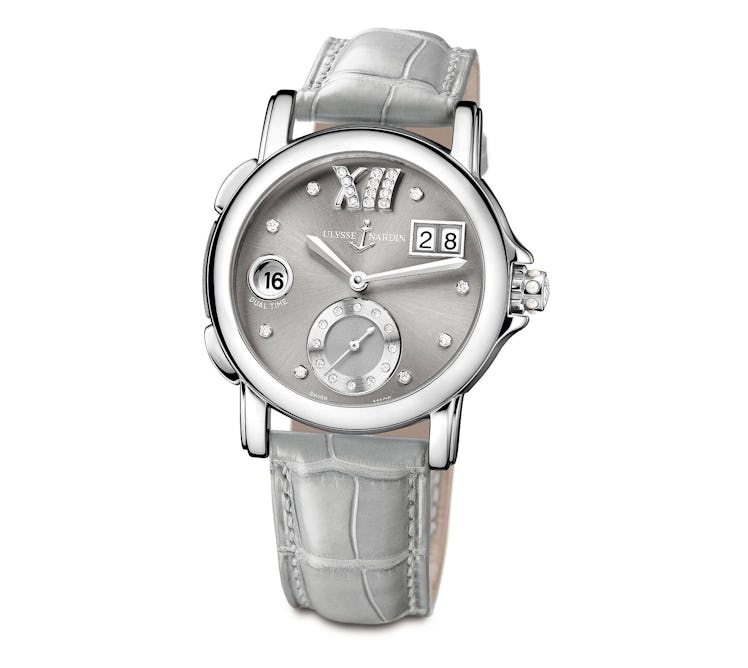 Ulysse Nardin steel and diamond watch