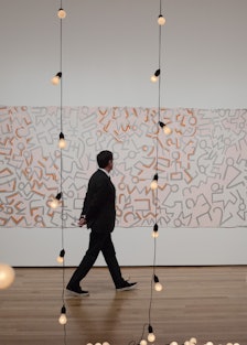 Installation view of Sturtevant: Double Trouble at The Museum of Modern Art