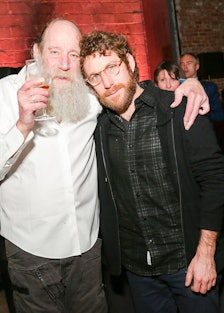Lawrence Weiner and Dustin Yellin