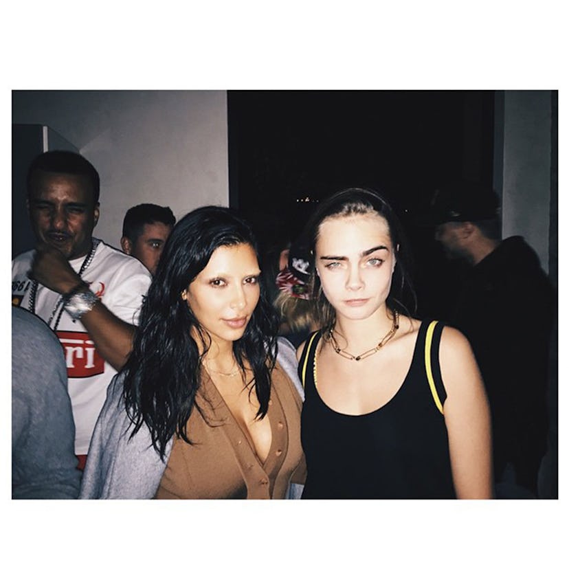 Kim Kardashian and Cara Delevingne