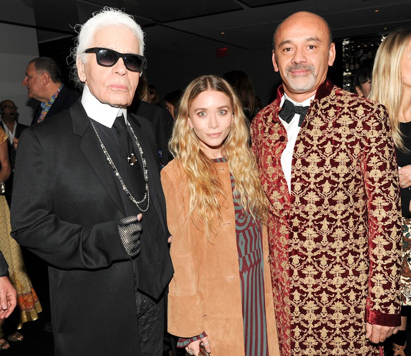Karl Lagerfeld, Ashley Olsen, and Christian Louboutin