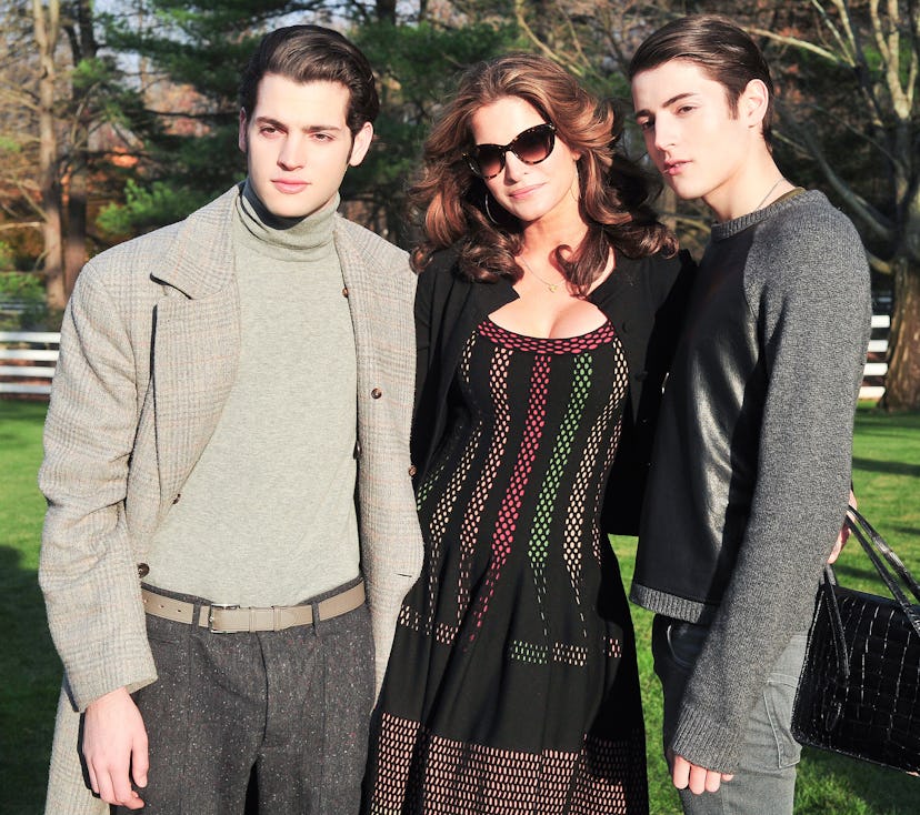 Peter Brant, Stephanie Seymour, and Harry Brant.