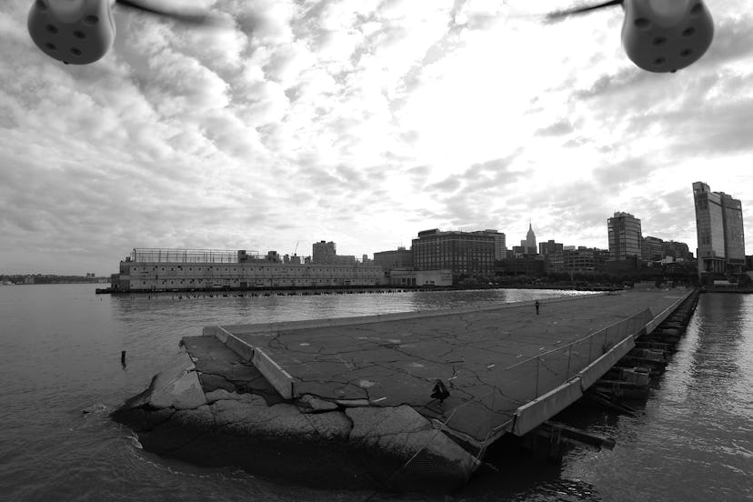 Pier 54: Liz Magic Laser, Directions for a photographer and a DJI Phantom Aerial UAV Drone Quadcopte...