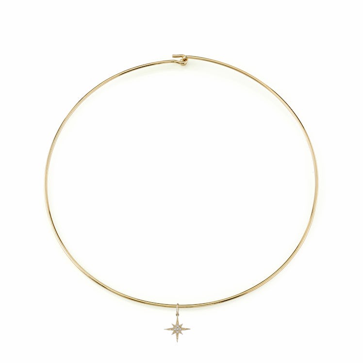 Sydney Evan 14k yellow gold and diamond choker