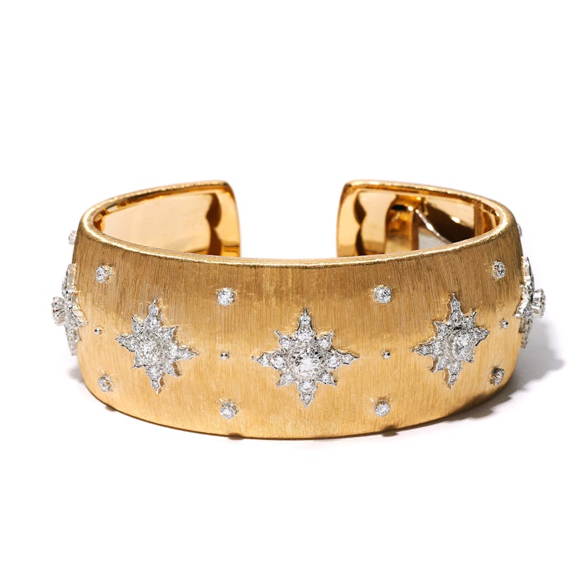 Buccellati gold and diamond cuff