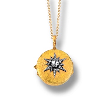 Arman Sarkisyan 22k yellow gold, silver, and diamond locket