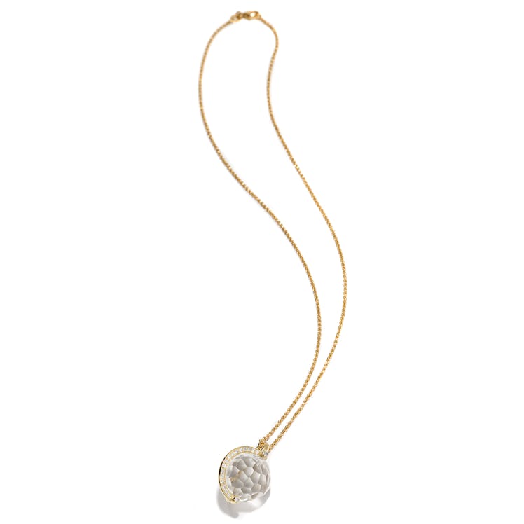 Yael Sonia gold, quartz, and diamond necklace