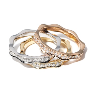 Michael M. Collection gold and diamond rings