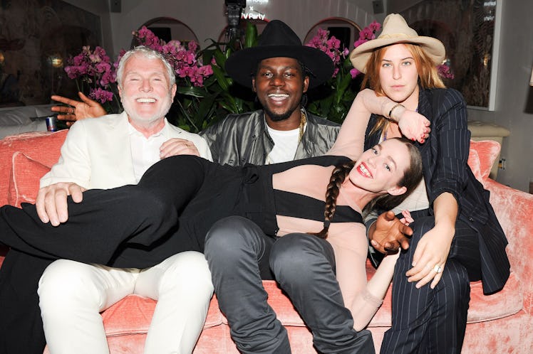 Glenn O'Brien, Theophilus London, Hailey Gates, and Scout Willis attend NeueHouse's TV party