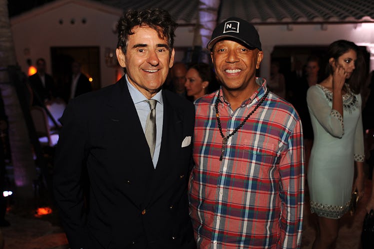 Peter Brant and Russell Simmons attend the Dom Perignon party