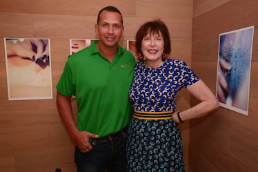 Alex Rodriguez and Marilyn Minter attend Minter's book release