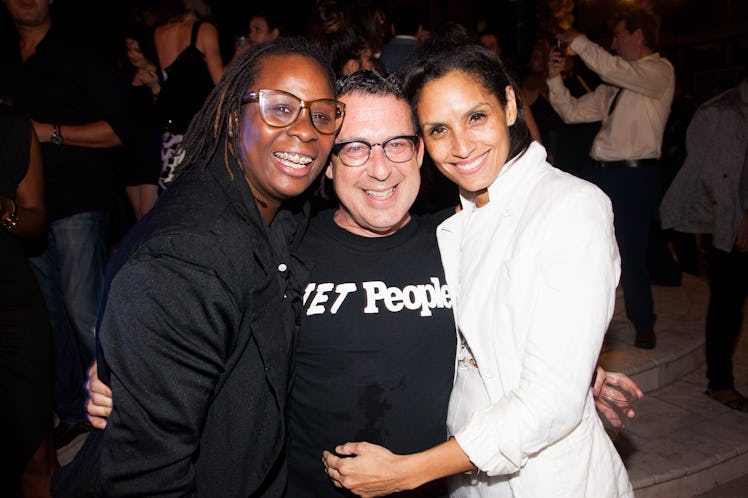 Mickalene Thomas, Jack Shainman, and Racquel Chevremont attend Jack Shainman's Art Basel party