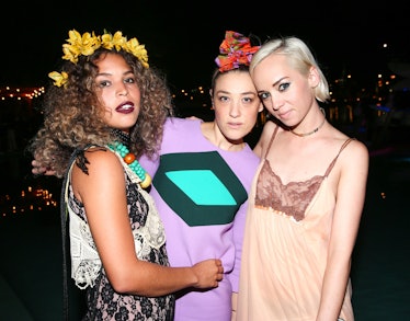 Cleo Wade, Mia Moretti, and Margot attend the PPP Muzik Mansion party