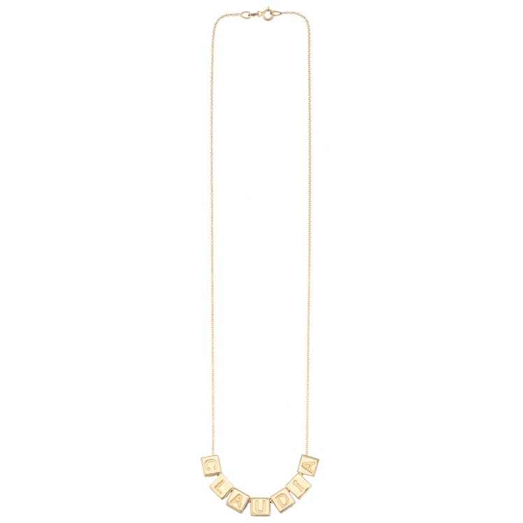 Le Bloc custom chain necklace in yellow gold