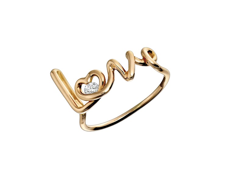 Solange Azagury-Partridge 18K gold and diamond “Love” ring