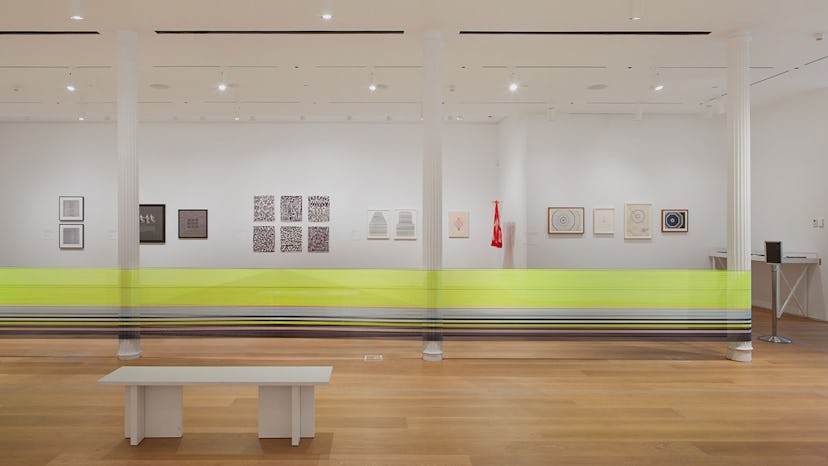 Installation view of Thread Lines at The Drawing Center