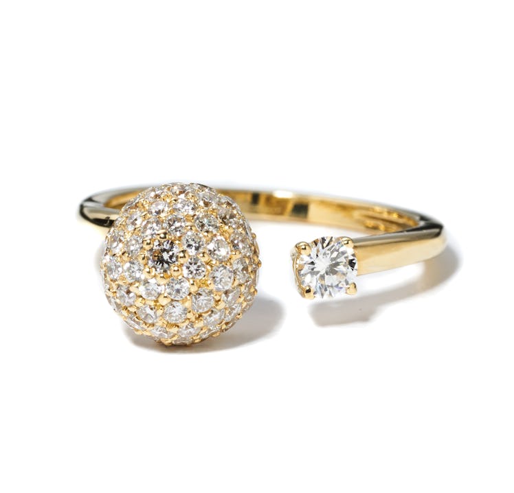 Simon G. Jewelry gold and diamond ring