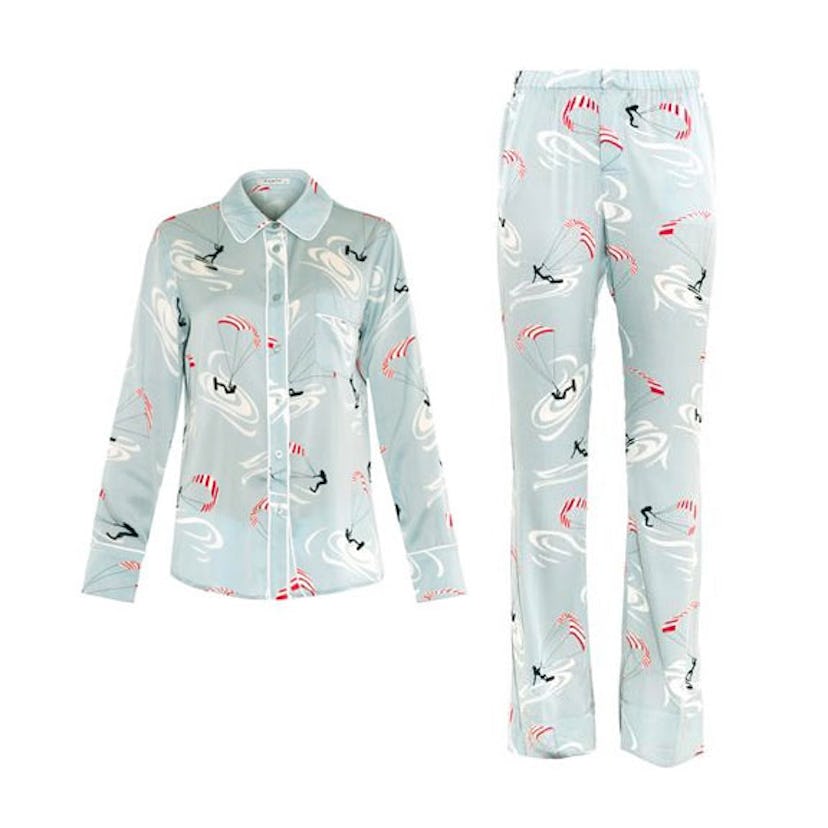 Piamita silk pajama top