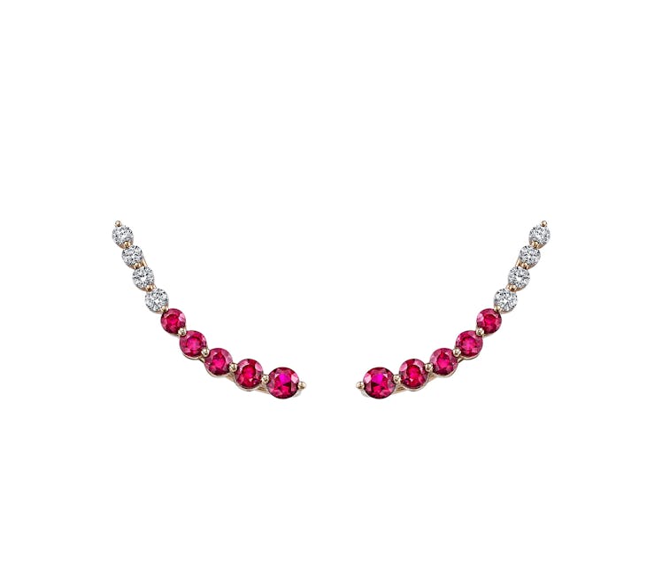 Anita Ko 18k rose gold, ruby, and diamond earrings