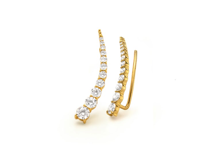 Forevermark by Jade Trau 18k yellow gold and diamond earrings
