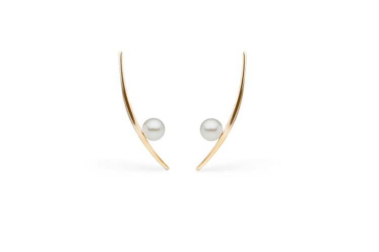 Veronika Borchers for Pearl Collective 14k gold and pearl earrings