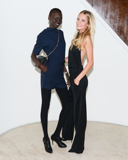 Alek Wek and Poppy Delevingne