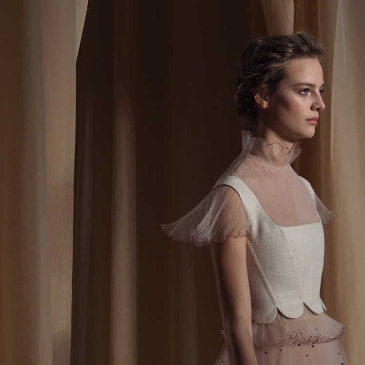 Backstage at the Valentino Spring 2015 couture show